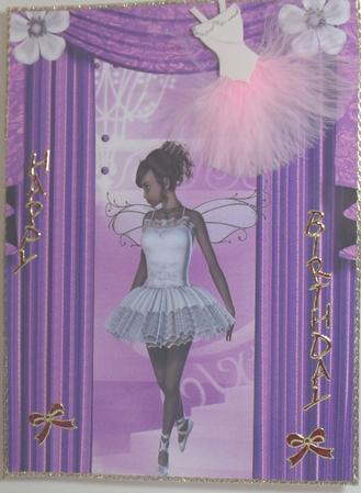 Pretty Little Faerie in White Dress A4 Topper by Debbie Porter