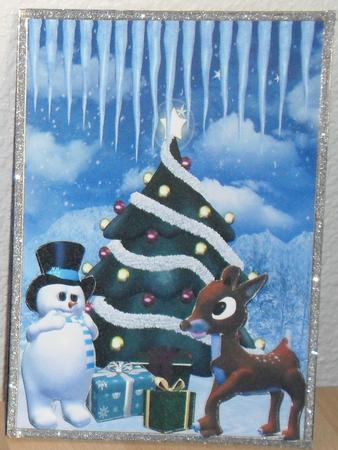 Lovely Little Reindeer and Cheeky Snowman A4 Topper by Debbie Porter