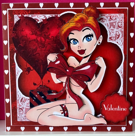 Wrapped Up Valentine Card Front Kit by Deborah Sharp