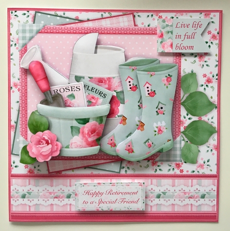 The Rose Gardener 8x8 Decoupage Mini Kit by Deborah Sharp