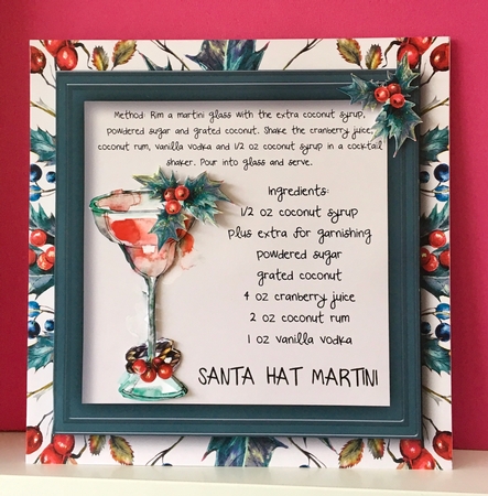 A Christmas Cocktail - Santa Hat Martini by Deborah Sharp