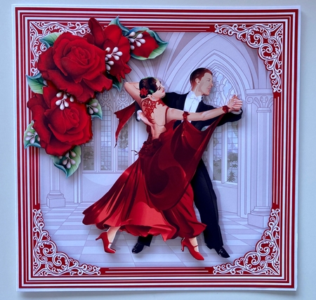 RUBY STRICTLY COME DANCING 7.5 Decoupage & Insert Mini Kit by Deborah Sharp