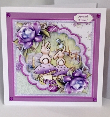 Bunnies Summer Time 8x8 Mini Kit & Decoupage by Deborah Stubbenhagen
