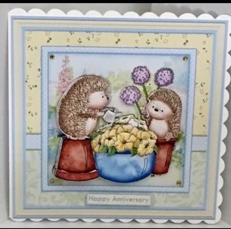 Gardening Hedgies 8x8 Hedgehog Mini Kit & Decoupage by Deborah Stubbenhagen