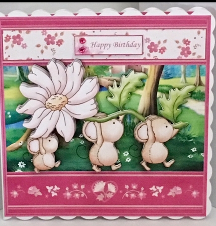 HEY HO HEY HO MICE 7.5 Decoupage & Insert Mini Kit by Deborah Stubbenhagen