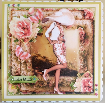 Afternoon Stroll Card Front Kit by Deborah Sweet
