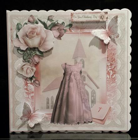 Vintage Style Christening Girl Topper by Deborah Sweet