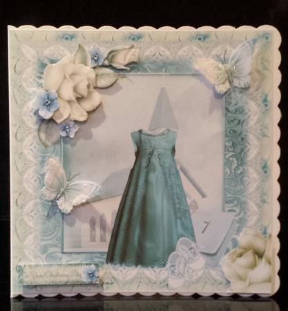 Vintage Style Baby Boy Christening Topper by Deborah Sweet