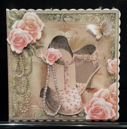Gorgeous Flapper Girl Shoes Card Front Kit by Deborah Sweet