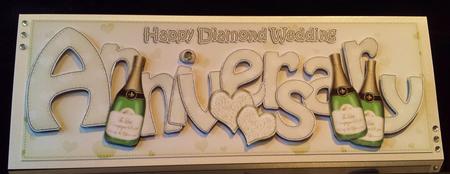Diamond Wedding Anniversary Large Dl Quick Card 3D Decoupag by Deborah Sweet