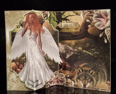 No Holes Fold the Wolf Angel by Deborah Sweet