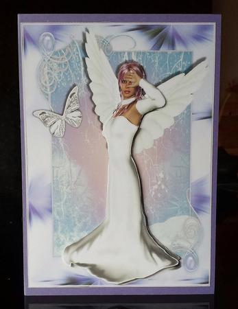 The White Angel Card Topper by Deborah Sweet