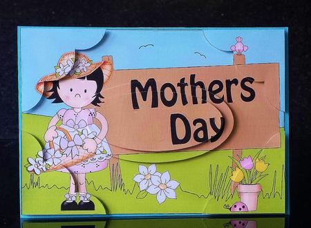 A5 Girlz Suzi Mothers Day Scallop Corners and Pyrama by Deborah Sweet