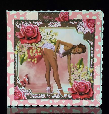 Retro Pinky the Pin Up Girl by Deborah Sweet