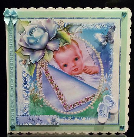 Retro Cut Baby Boy Topper by Deborah Sweet
