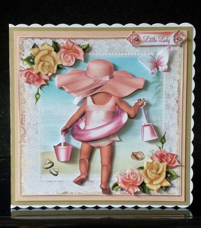 Cute Life's a Beach Card Front Kit by Deborah Sweet