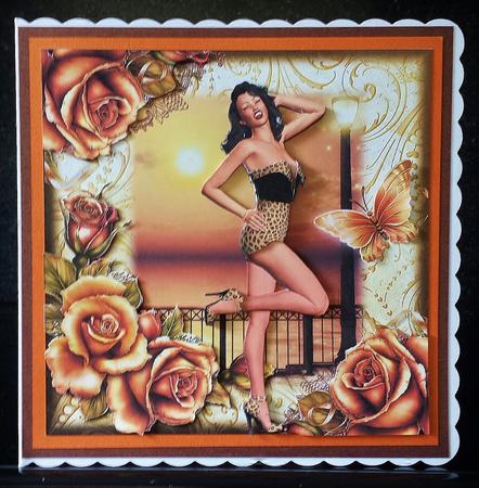 Gorgeous Autumn Pin Up Card Front Kit by Deborah Sweet