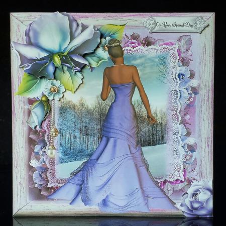Gorgeous Lilac Winter Bride by Deborah Sweet