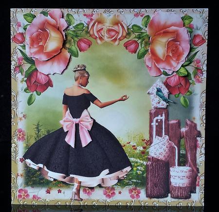 Beautiful the Lady and the Bird House by Deborah Sweet