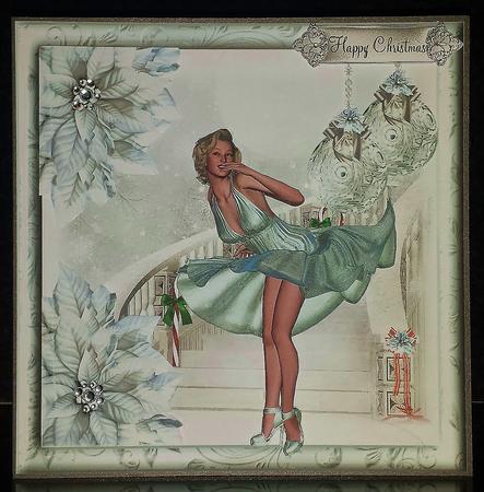 The Beautiful Blondes Christmas Card Front Kit by Deborah Sweet
