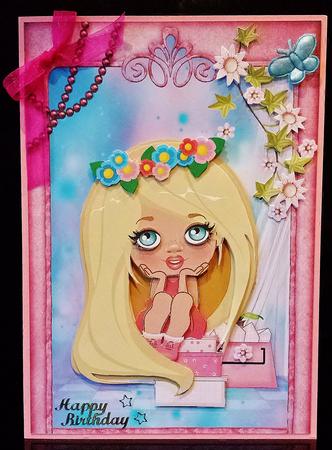 Young Fashionista! All Shopped Out Decoupage by Deborah Sweet