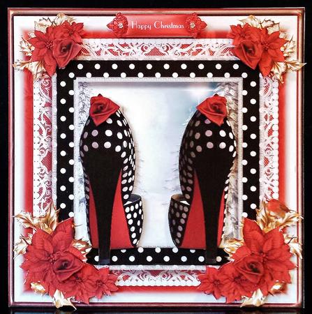 The Christmas Shoes Card Front Kit by Deborah Sweet
