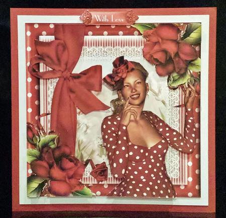 She Wore a Red Rose Card Front Kit by Deborah Sweet