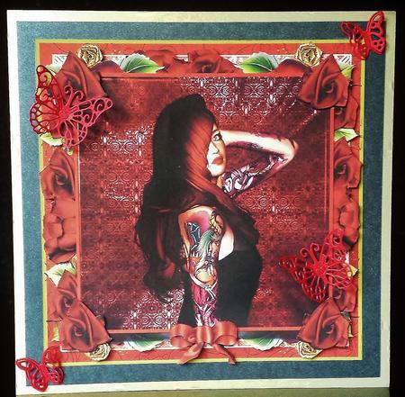 A Girl Called Red Card Front Kit by Deborah Sweet