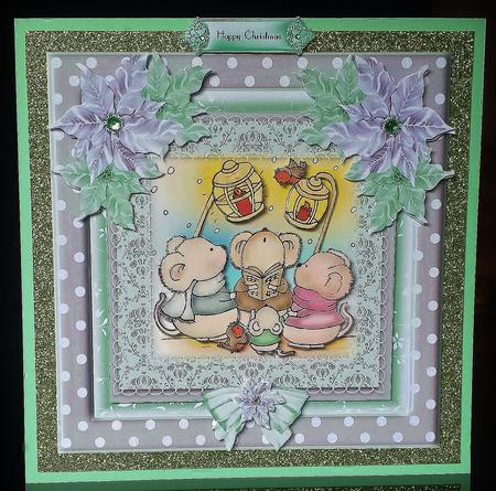 The Christmouse Choir Card Front Kit by Deborah Sweet