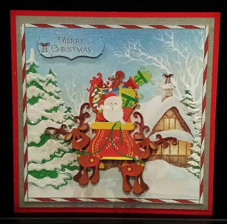 Here Comes Santa on His Sleigh Mini Kit by Deborah Sweet