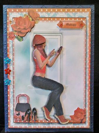 Teenage Chat App Card Front/topper by Deborah Sweet