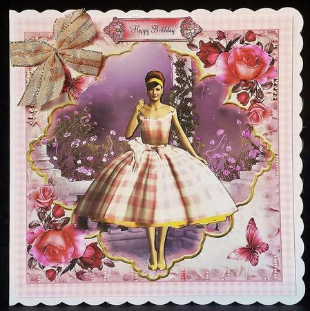 The Pink and Apricot Gingham 50's Dress by Deborah Sweet