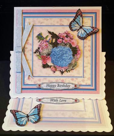 Beautiful Bouquet in Pink and Blue 8x8 Mini Kit by Deborah Sweet