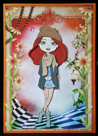 Teen Fashionista! College Days Decoupage by Deborah Sweet
