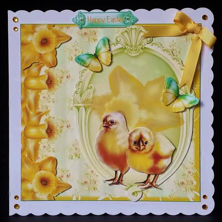 The Easter Chicks Card Front Kit by Deborah Sweet