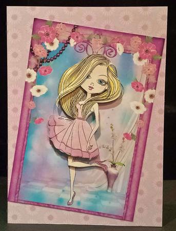 Lilac Daisies Backing Paper by Deborah Sweet