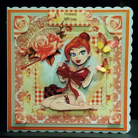 Beautiful Bow Retro Style Card Front Kit by Deborah Sweet