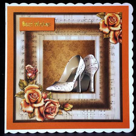 The Music Shoes Card Topper by Deborah Sweet