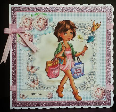 Spring Shopping! Card Topper by Deborah Sweet