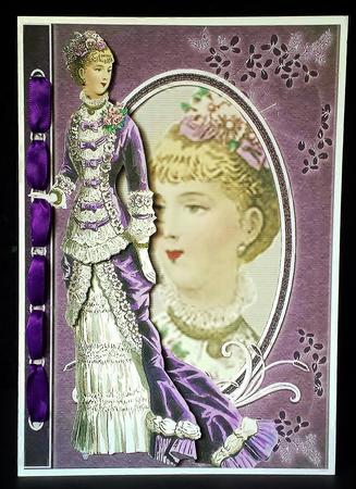 Victorian Lady in Violet Fashion Reflections by Deborah Sweet
