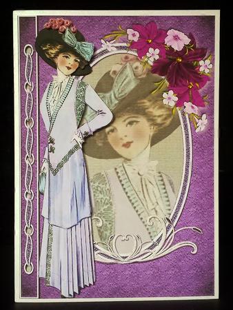 Edwardian Lady in Lilac Fashion Reflections by Deborah Sweet