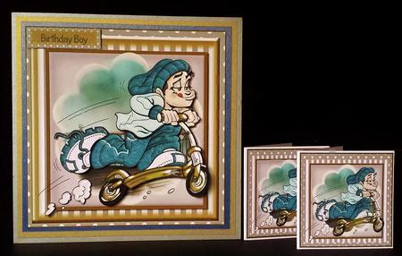 Scooter!! Card Front Kit by Deborah Sweet
