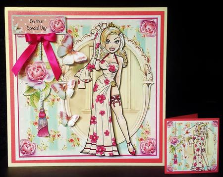 The Wedding Garter Card Front Kit by Deborah Sweet