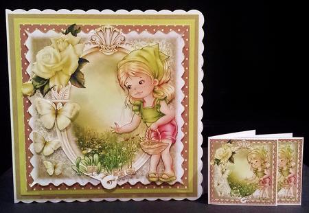 The Little Gardener Card Front Kit by Deborah Sweet