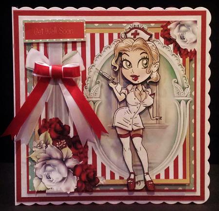 The Naughty Nurse! Card Front Kit by Deborah Sweet