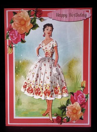 Beautiful 1960s Beauty with Roses  by Deborah Sweet