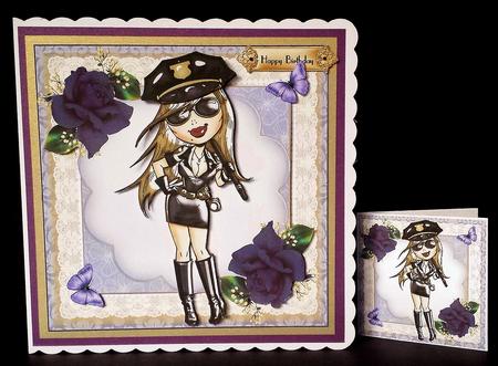 Hot Fuzz Gorgeous Card Front Kit by Deborah Sweet