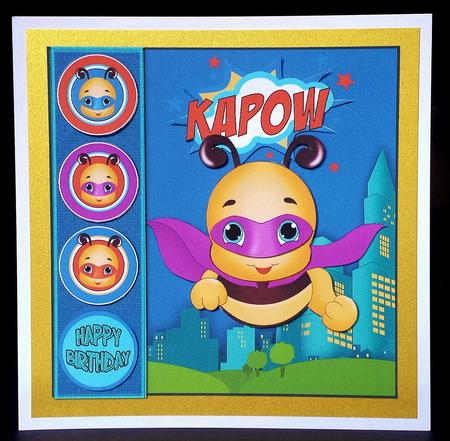 Bee a Super Hero Birthday Card Mini Kit by Deborah Sweet