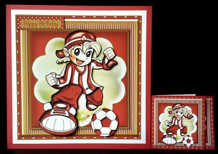 Football Crazy! Red and White Card Front Kit by Deborah Sweet