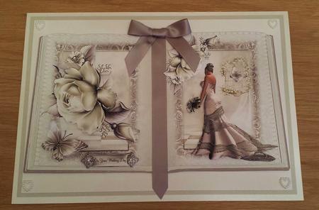 Beautiful Ivory Wedding Book Style Topper by Deborah Sweet